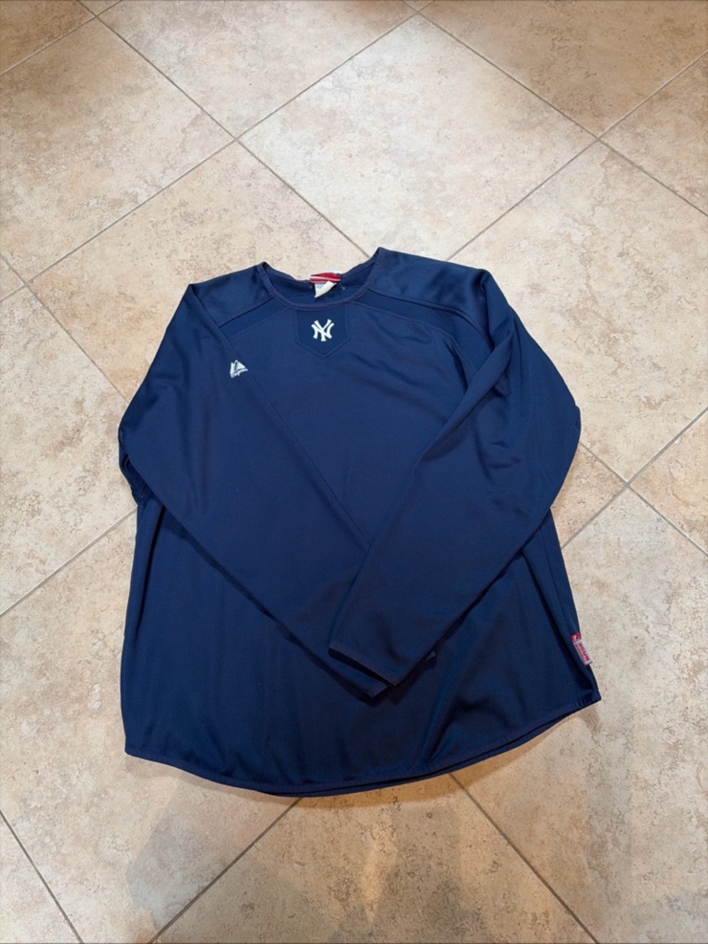 New York Yankees MBA baseball therma base long sleeve shirt fleece  sweater xL